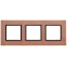 Рамка на 3 поста, металл, Эра Elegance, медь+антр, 14-5203-14