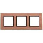 Рамка на 3 поста, металл, Эра Elegance, медь+антр, 14-5203-14