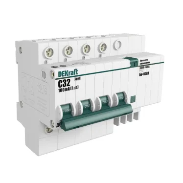 Выключатель автоматический дифференциальный (АВДТ) 4п 50А 30мА тип AC С 4.5кА ДИФ-101
