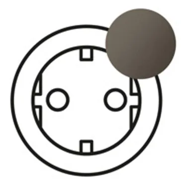 Celiane Лицевая панель розетки 2К+З немецкого стандарта 067153/61 графит