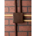 Коробка распаячная КМР-030-034 пылевлагозащищенная без мембранных вводов (109х109х55) тёмное дерево PROxima