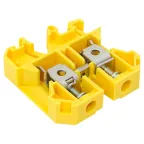 Клемма винтовая JXB-10/35мм.кв желтая