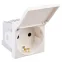 Avanti Розетка с крышкой ''Белое облако'', 2P+E, 2 модульная