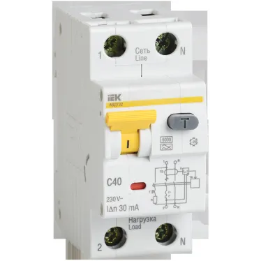 Выключатель автоматический дифференциальный 32 C40 100мА
