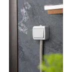 Кнопка звонка Мурманск 1-клавишная 10А IP54 серая