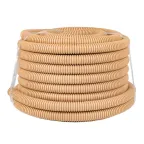 Труба гофрированная ПВХ с зондом под светлое дерево d25мм (25м) Plast PROxima