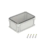 Корпус IP66/IP67, 300х200х146 мм, без МП, с фланцами, прозрачная крышка H- 21 мм