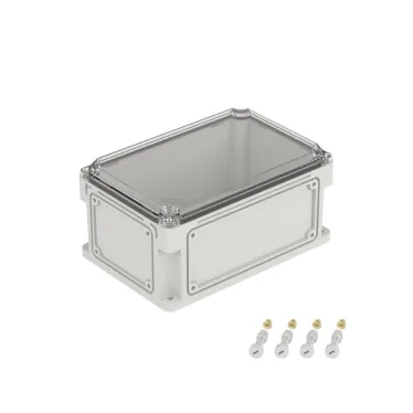 Корпус IP66/IP67, 300х200х146 мм, без МП, с фланцами, прозрачная крышка H- 21 мм