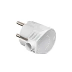 Вилка угловая усиленная с заземлением белая 16А 250В Proxima