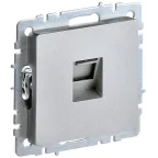 BRITE Розетка компьютерная RJ45 кат.6 РК11-БрА алюминий IEK