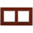 Рамка на 2 поста, дерево, Эра Elegance, вишня+шамп, 14-5302-08