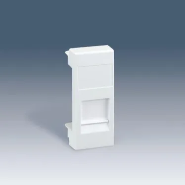 Адаптер на 1 RJ45(12) 75528-, 75540-, 75541-, 75544-39, узкий, шторка, S82C, белый