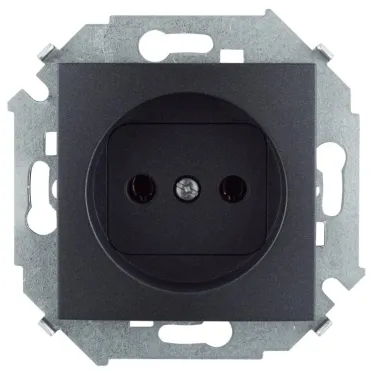 Розетка без заземления 2Р 16A 250В цвета графит S15