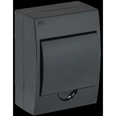 Корпус модульный пл. нав. ЩРН-П-6 черный IP41