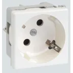 Connect Розетка с заземлением 16А 250В 45х45мм винтовые клеммы SC белый
