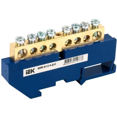 Шина нулевая на DIN-изолятор ШНИ-8х12-8-Д-С