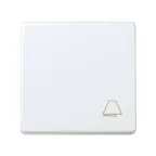 Кнопка клавишная звонок, 10А 250В, S27 белый