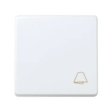 Кнопка клавишная звонок, 10А 250В, S27 белый