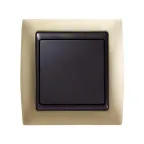 Рамка на 2 поста, S82, шампань матовая - графит