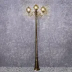 Светильник НТУ-3х60w столб Е27 IP44 черное золото