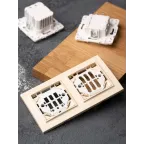 Рамка двухместная горизонтальная бежевый Минск