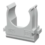 Держатель 25 мм ПВХ серый для труб