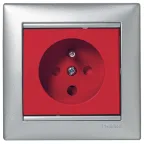 VALENA Рамка 1 пост горизонтальная алюминий