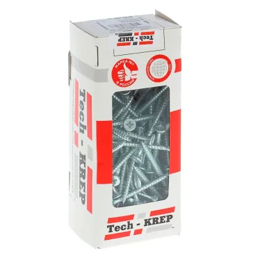 Шуруп универсальный 5х70 потайная головка, остроконечный, оцинкованный (100шт) - коробка