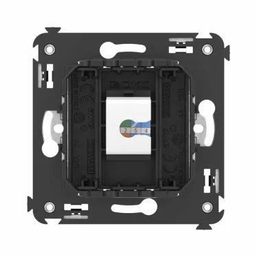 Avanti Компьютерная розетка RJ-45 без шторки в стену, кат.6 одинарная, Черный матовый