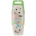 Тройник 3гн, c заземл, со шторками (сл. кость) (10/60/960) SP-3e-I