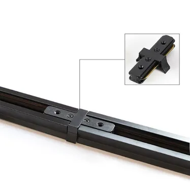 Коннектор прямой черный для шинопровода