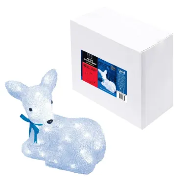 Фигура светодиодная Лежащий оленёнок-1 40 светодиодов размер 29*16*26 см цвет свечения-белый IP20 ULD-M2926-040/STA WHITE IP20 LYING FAWN-1