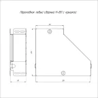 Переходник левый с крышкой Стандарт 300х150х80