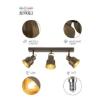 Светильник настенно-потолочный спот Inessa 7035-703 3 х Е27 40 Вт поворотный