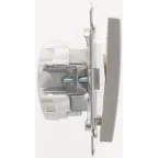 W59 Выключатель одноклавишный, 10АХ, механизм, шампань