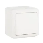 Quteo Кнопка 1 клавиша IP44 наружный белая 6А