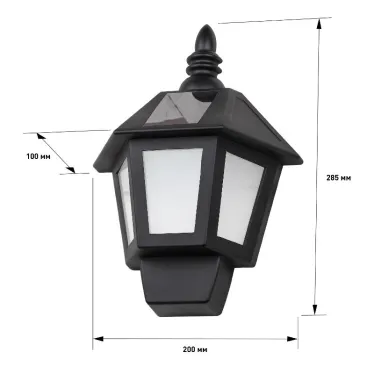 Фасадный светильник Фонарь,2 режима(огонь,холодный свет),на солн. бат.,40LED,7lm ERAFS08-36