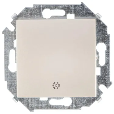 Выключатель кнопочный 15 пиктограмма 16А 250В винтовой зажим шампань