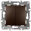 Выключатель двойной, 10АХ-250В, б.л., Эра12, бронза,12-1004-13