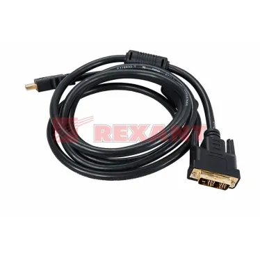 Шнур HDMI - DVI-D с фильтрами, 5 м., GOLD