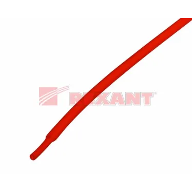 Термоусаживаемая трубка 2,0 1,0 мм, красная, упаковка 50 шт. по 1 м, REXANT