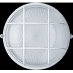 Светильник НПП-60w термостойкий круглый с решеткой IP54 белый