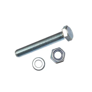 Болт DIN933 8.8 с шестигранной головкой оцинк. М12х100 + гайка + шайба (2 шт)