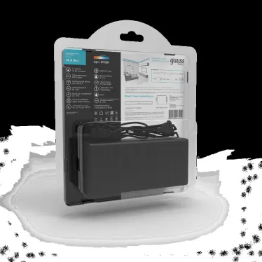 Лента светодиодная LED 2835/240-SMD 14.4 Вт/м 1600 лм/м 4000К DC 12В IP20 8мм комплект лента и драйвер (блистер 5м) Basic Gauss