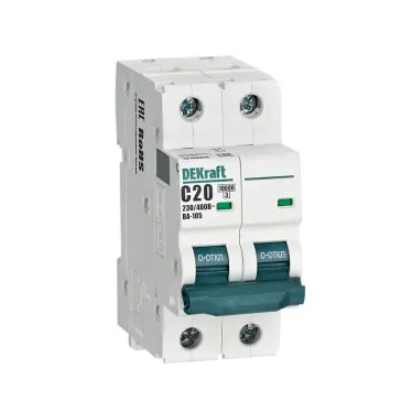 Выключатель автоматический 2P кривая C 20A 10кА ВА-105