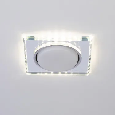 Светильник встраиваемый со светодиодной подсветкой DK LD50 MR GX53 зеркальный