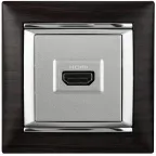 VALENA Рамка 1 пост темное дерево/серебро