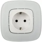 Valena ALLURE Рамка 1 пост Белое стекло универсальная