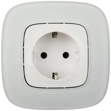 Valena ALLURE Рамка 1 пост Белое стекло универсальная