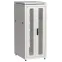 Шкаф напольный сетевой 19' LINEA N 28U 600х800мм передняя распашная перфорированная дверь задняя перфорированная серый